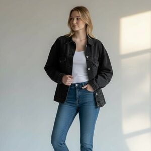 Levi Strauss Women’s XS Black Button Up Denim Jacket